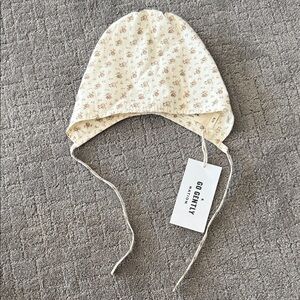 Go Gently Nation Cream Floral Baby Hat
